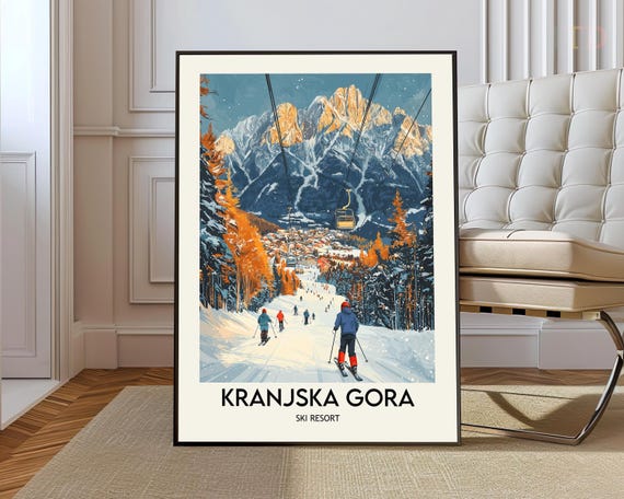 Kranjska Gora Ski Resort Poster Wall Art Print Slovenia