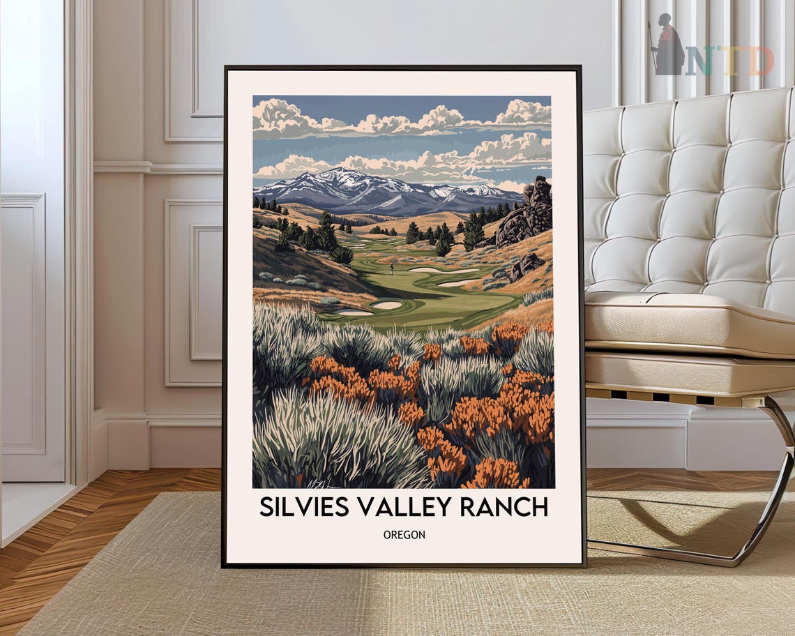 Silvies Valley Ranch Oregon High Desert Sagebrush Golf Poster