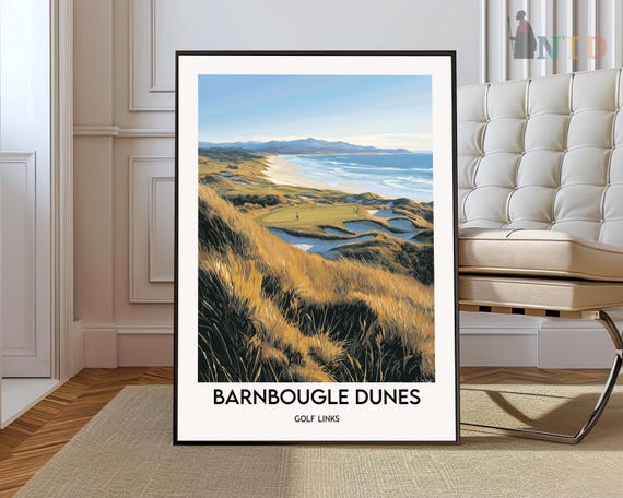 Barnbougle Dunes Golf Club Poster Australiawall Art Print Tasmania Australia