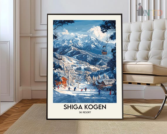 Shigakogen Ski Resort Poster Wall Art Print Photo Japan