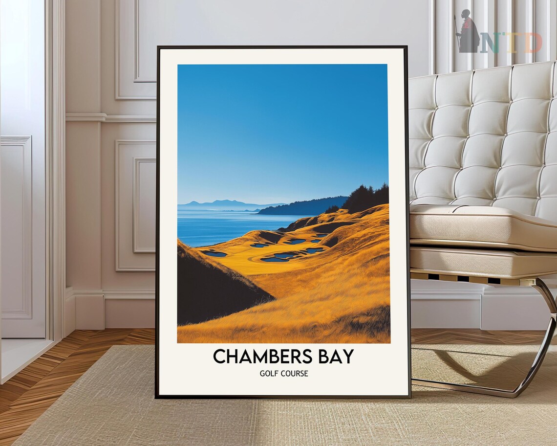 Chambers Bay Golf Course, Washington Travel Poster