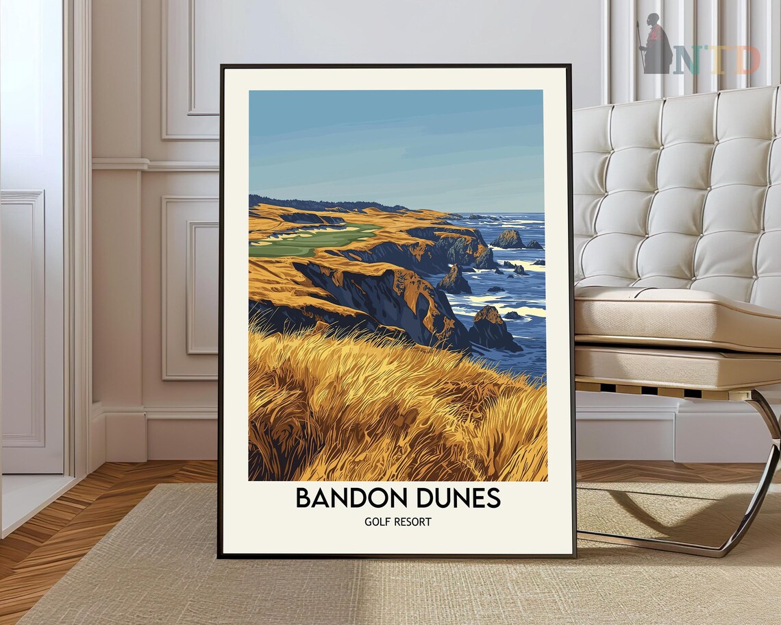 Bandon Dunes Resort Golf Course Travel Poster Print