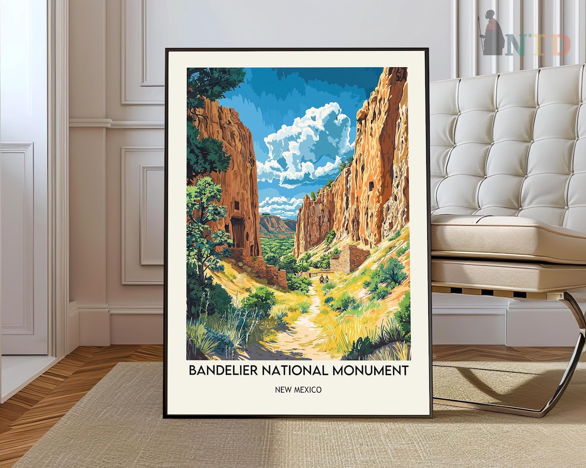 Bandelier National Monument Canyon Trail New Mexico Travel Poster