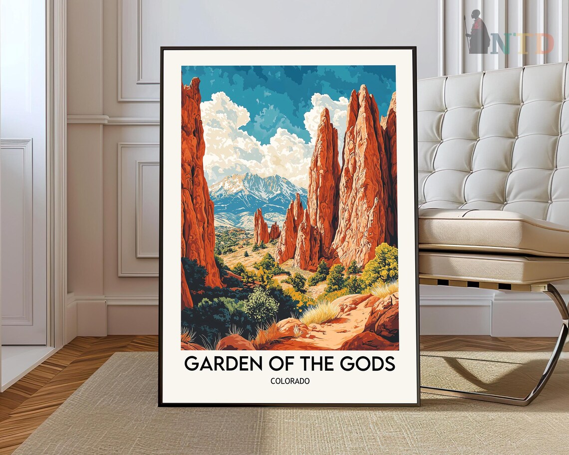 Garden Of The Gods Colorado Travel Poster Print
