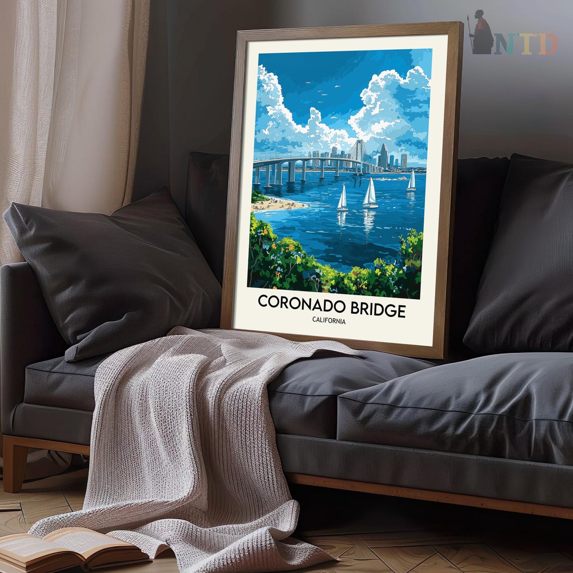 Coronado Bridge Print Coronado Bridge Poster Coronado Bridge Wall Art Coronado Bridge Travel Coronado Bridge Art Print Coronado Bridge - Image 3