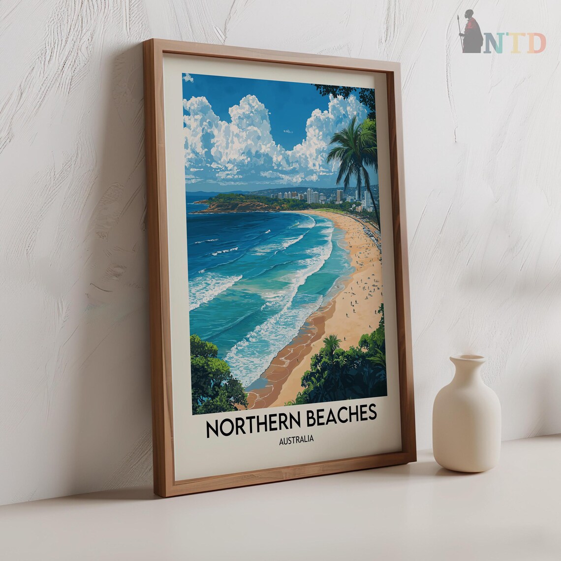 Northern Beaches Travel Poster, Coastal View - Image 2