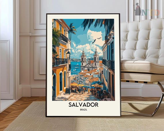 Salvador Print Wall Art Poster Photo Travel Brazil