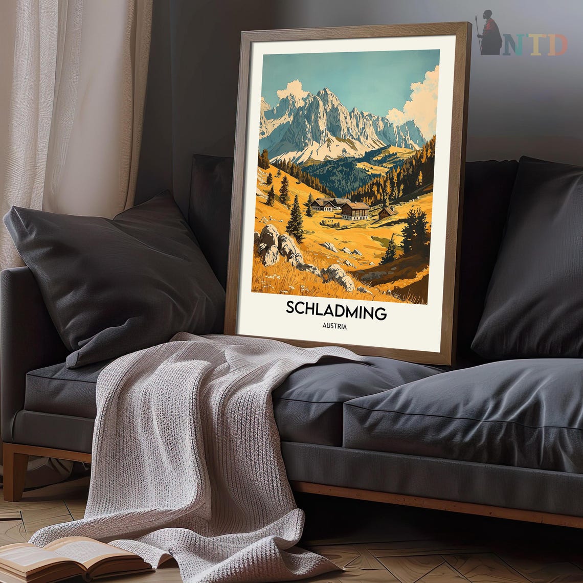 Schladming Print Schladming Wall Art Schladming Poster Schladming Photo Dachstein Mountains Schladming Enns Valley Schladming Austria - Image 3