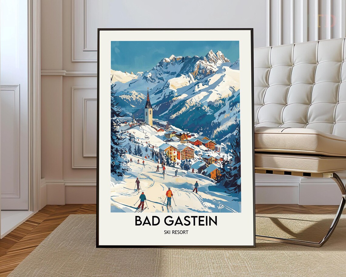 Badgastein Ski Resort Poster Print, Austria