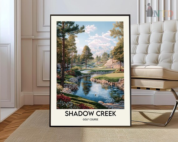 Shadow Creek Golf Course Creek Through Pine Forest Fairway Poster