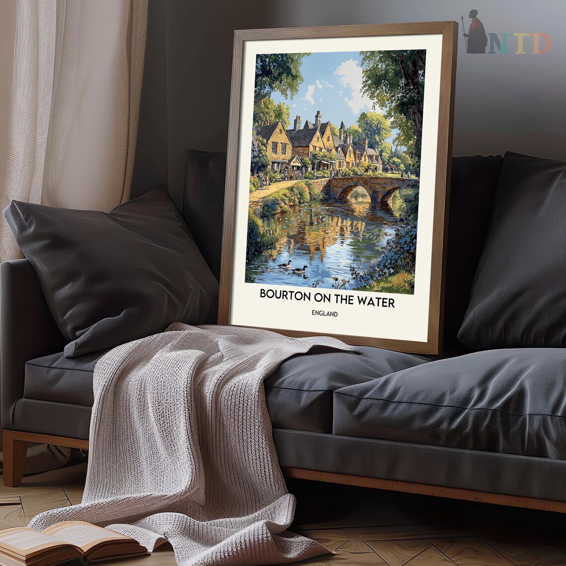 Bourton On The Water Travel Poster, Village Map - Image 3