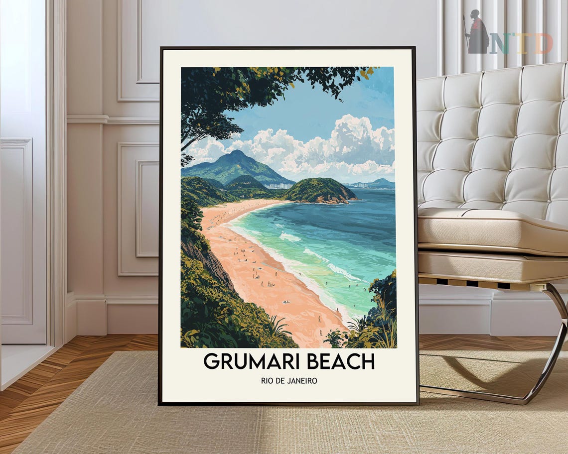 Grumari Beach Poster Wall Art Print Photo Brazil