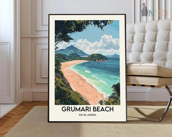 Grumari Beach Poster Wall Art Print Photo Brazil