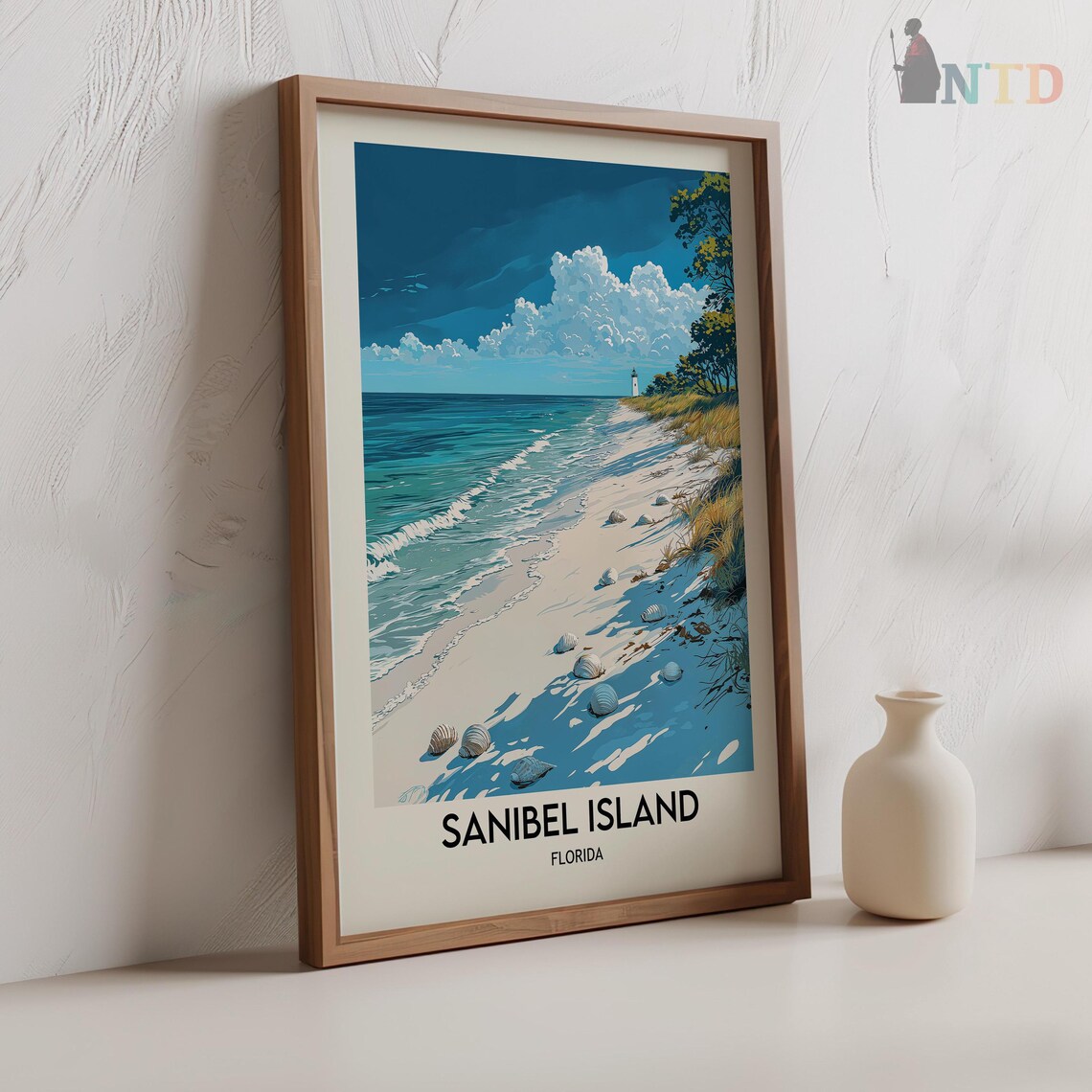 Sanibel Island, Florida Travel Poster Art Print - Image 2