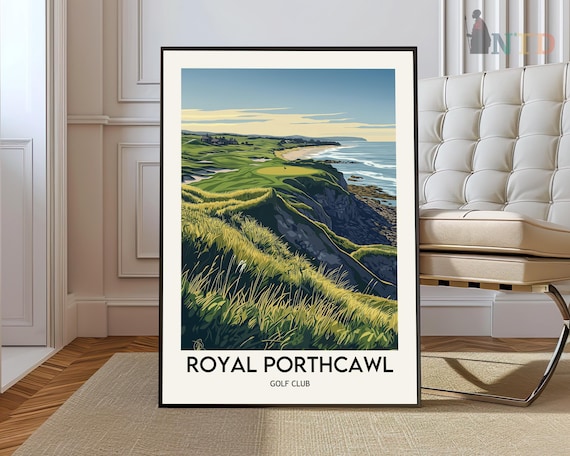 Royal Porthcawl Golf Club Cliffside Links Seaside View Poster
