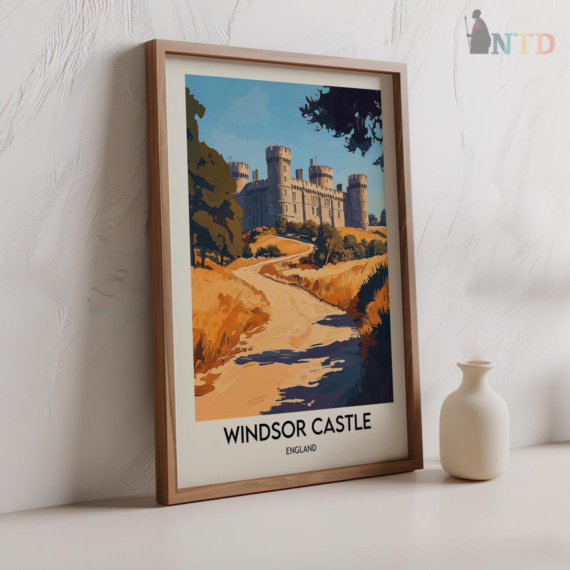 Windsor Castle Print Windsor Castle City Poster Uk Wall Art England Wall Art Decor England Travel Poster Uk Travel Poster - Image 2