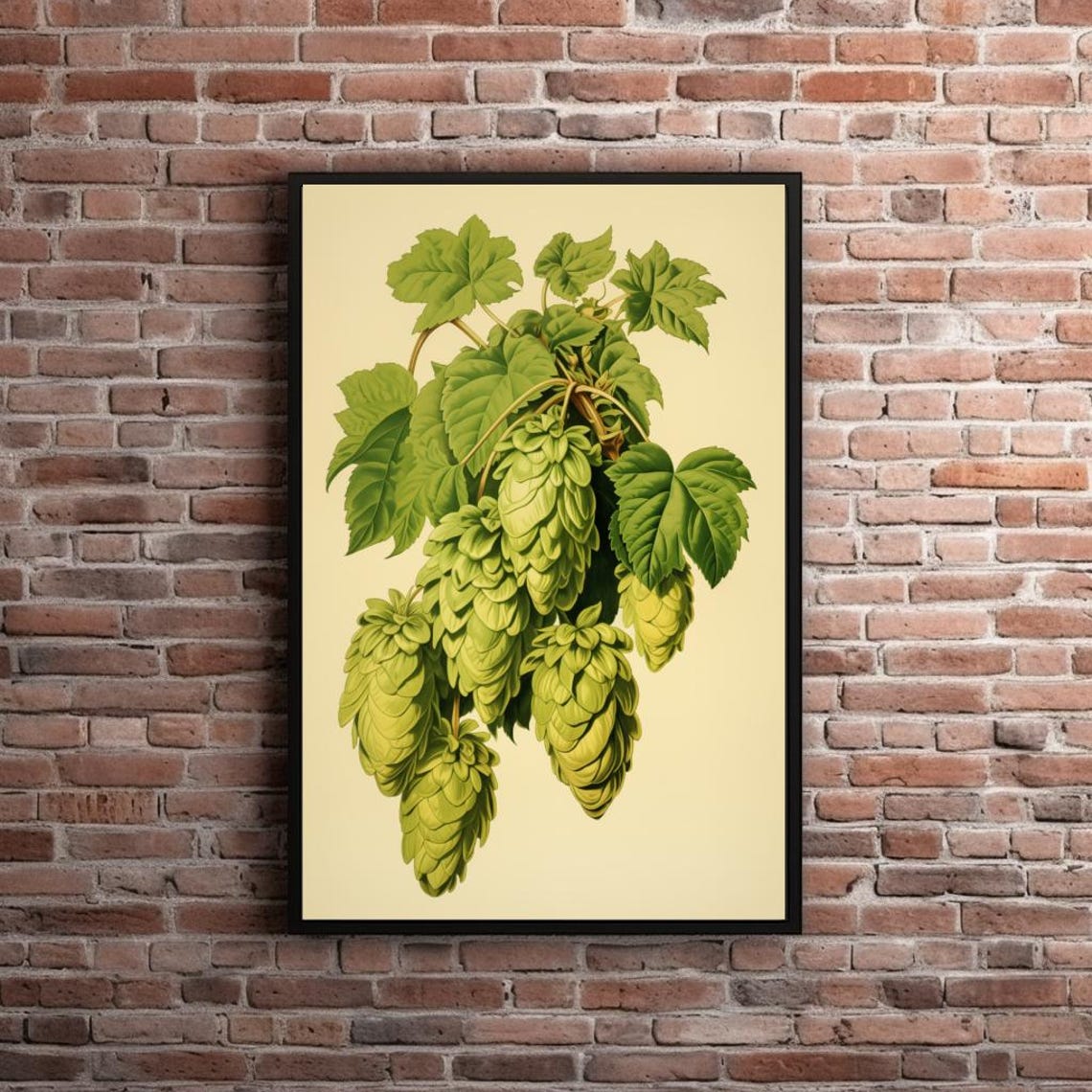 Vintage Hops Print Hops Poster Brewery Artwork Homebrew Wall Art Brewer Gift Beer Lover Retro Craft Beer Lithograph Bar Decor - Image 6