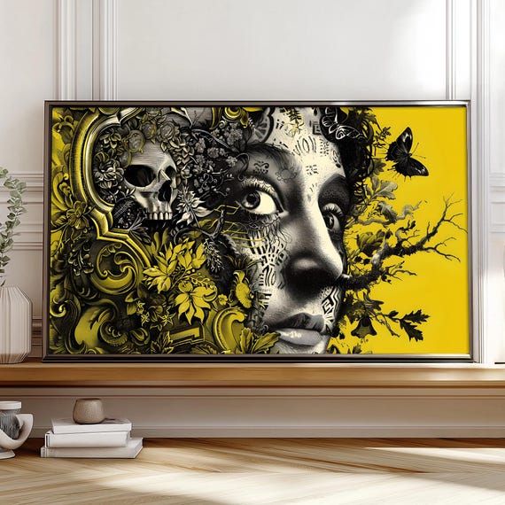 In Between Illustration Wall Art Print Home Decor