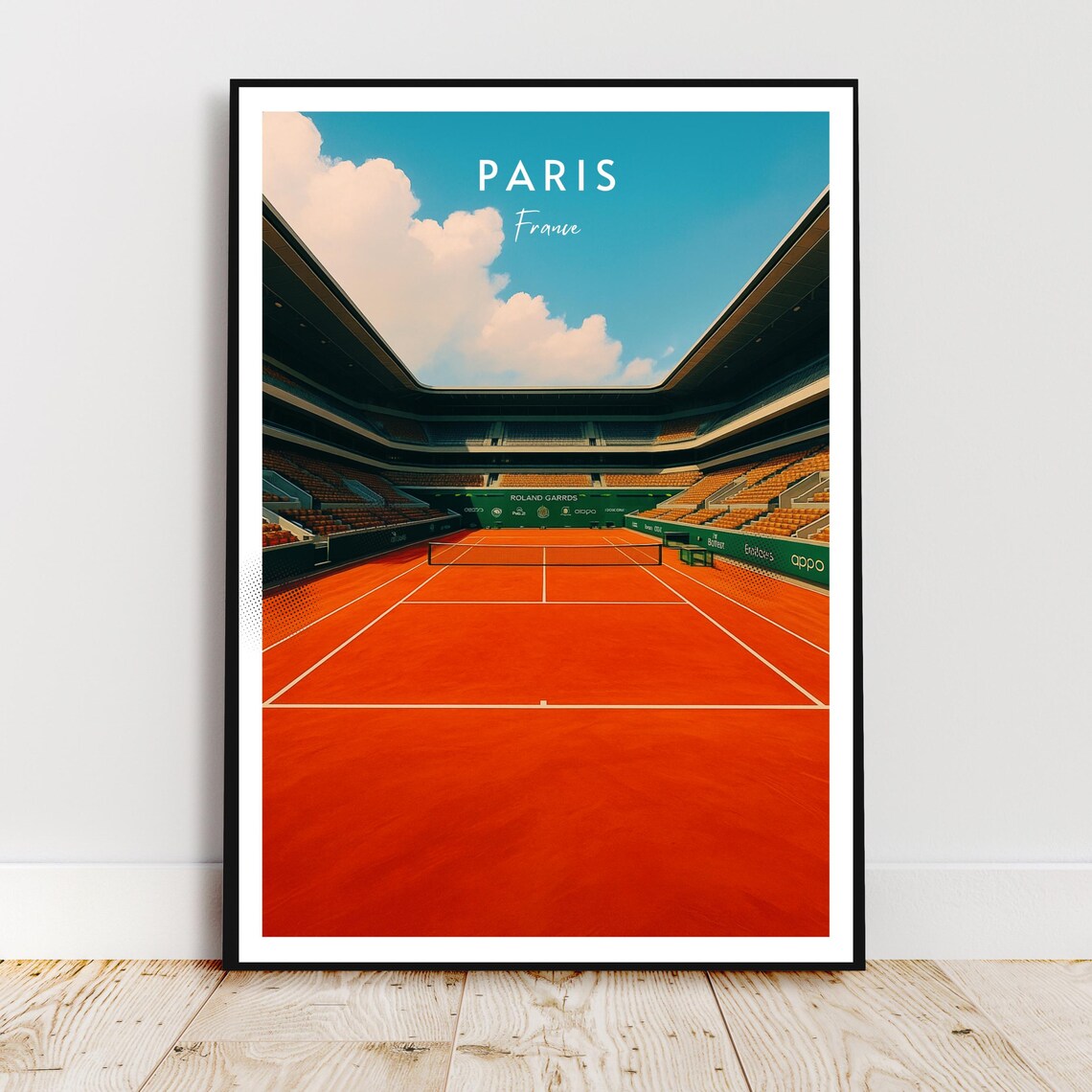 Paris Roland Garros Tennis Clay Court Empty Stadium France Poster