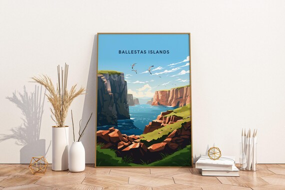 The Ballestas Islands Peru Travel Print Poster Wall Art V