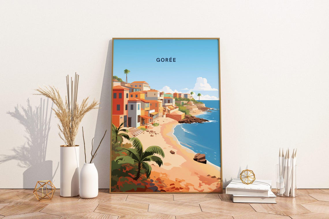 Goree Island Coastal Town Sandy Beach Senegal Africa Travel Poster