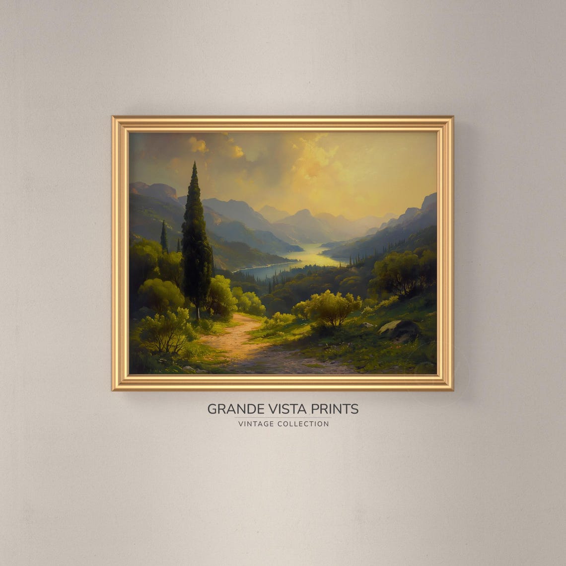 Spring Valley Landscape Painting Wall Art Mountain Valley View Art Print Cypress Valley Wall Art Gv4215 - Image 3