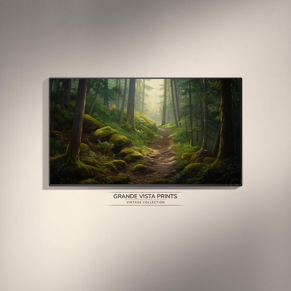 Forest Landscape Wallpaper Forest Frame Tv Artwork Forest Home Decor Gv4903