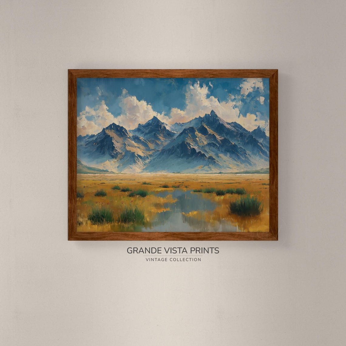 Mountain Steppe Landscape Painting Mountain Landscape Wall Art Gv4060 - Image 4
