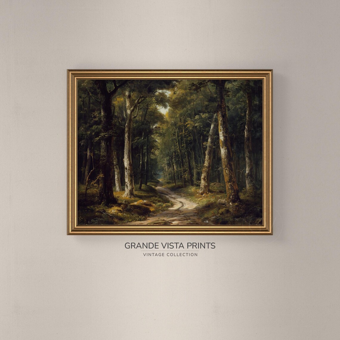 Deep Forest Path Landscape Painting Instant Forest Painting Wall Art Print Gv4016 - Image 3