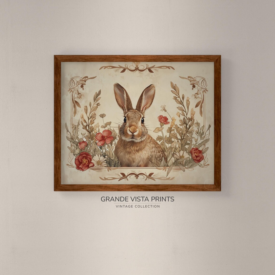 Easter Rabbit Painting Art Print, Holiday Decor - Image 4