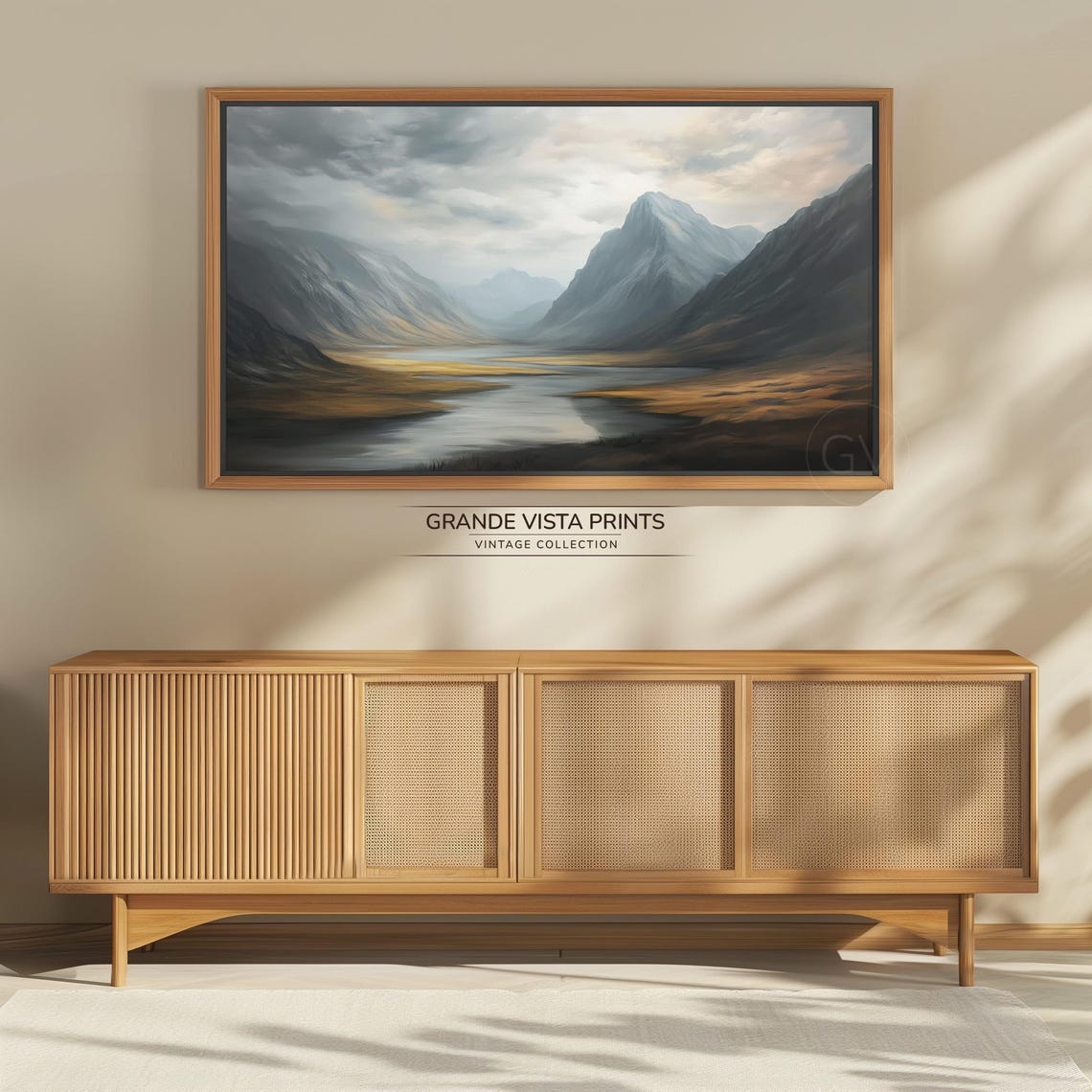 Mountain River Valley Landscape Wallpaper Mountain Landscape Painting Frame Tv Artwork Gv4884 - Image 4