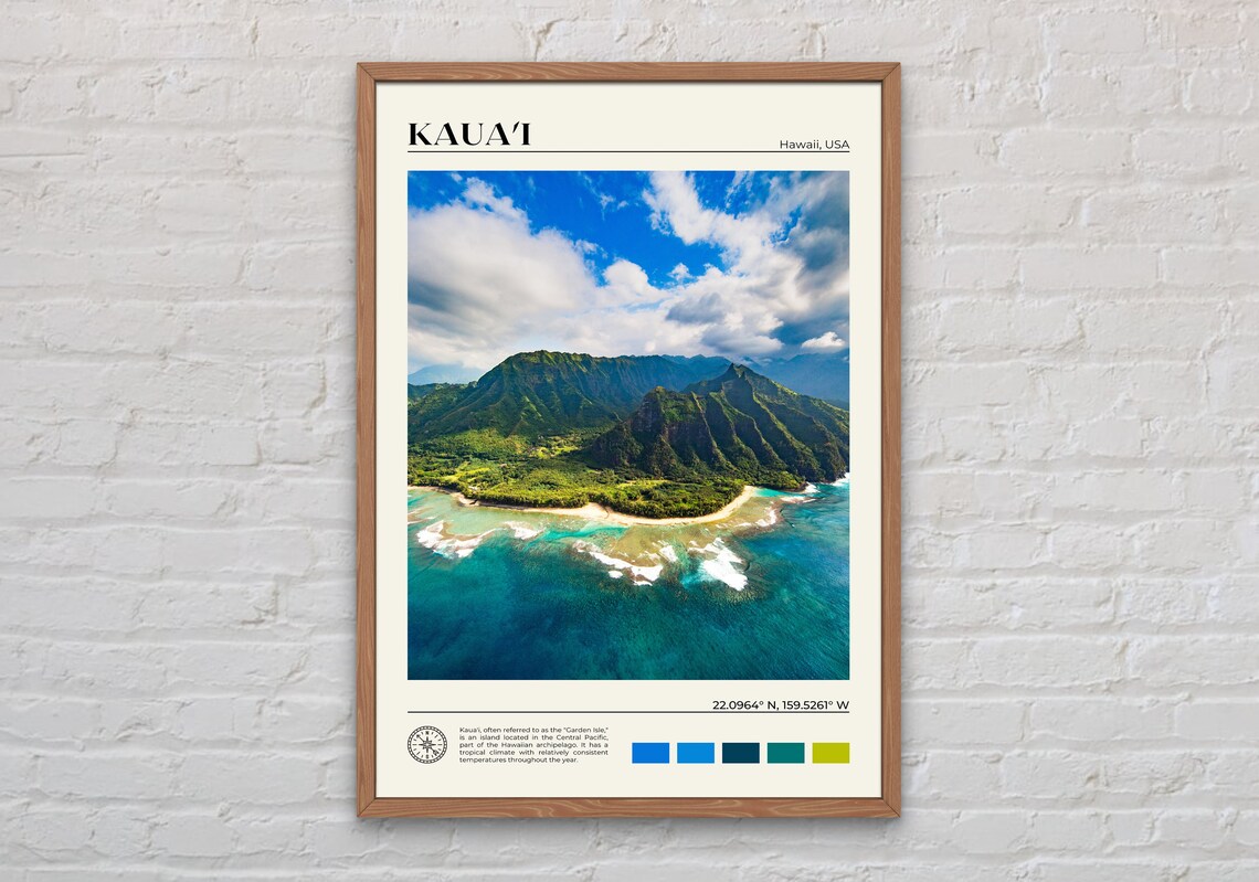 Kauai Real Photo Wall Art Print