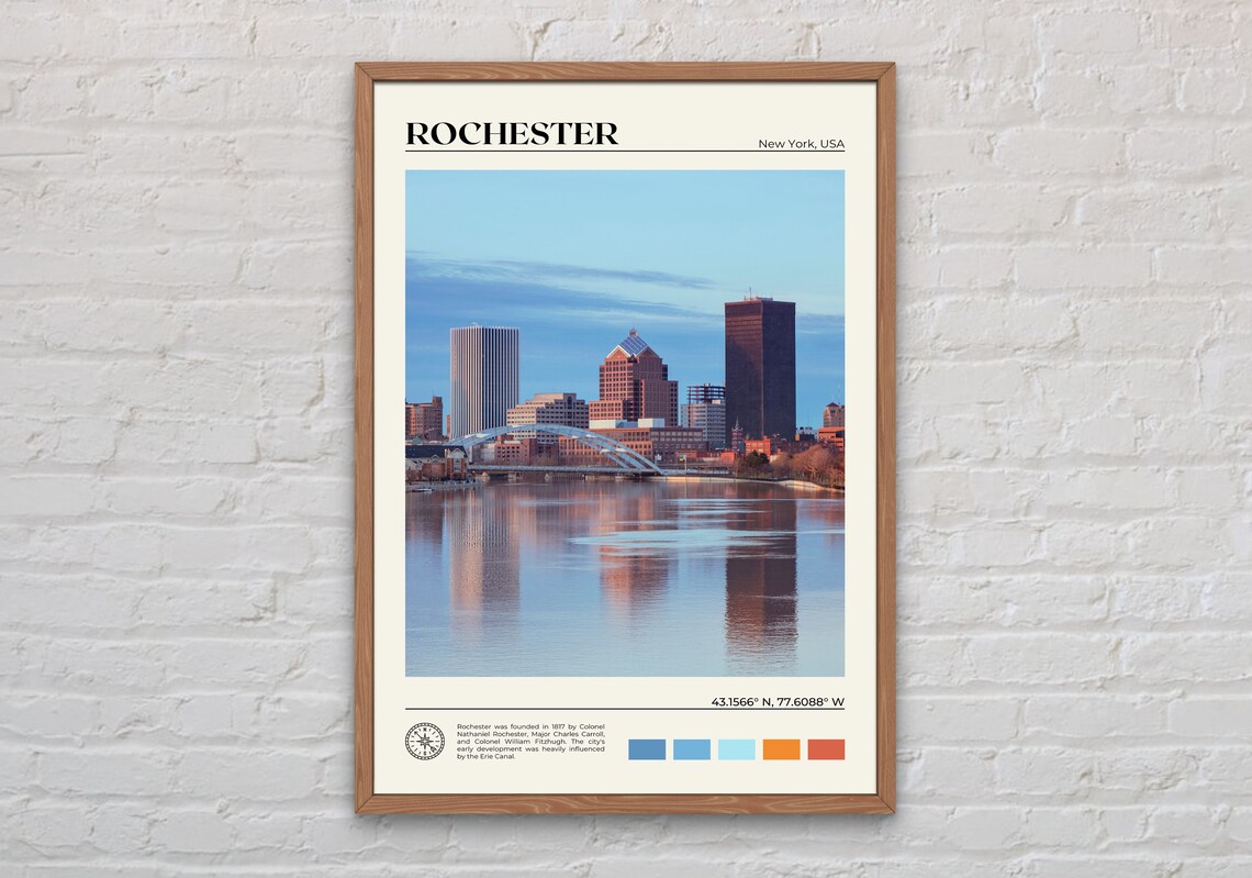 Rochester, New York Travel Poster, Real Photo