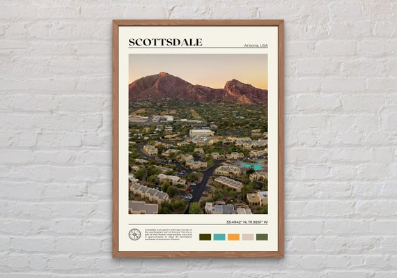Scottsdale Photo Print, Desert City Wall Art