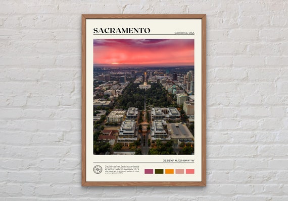 Sacramento Photo Travel Poster, California Wall Decor