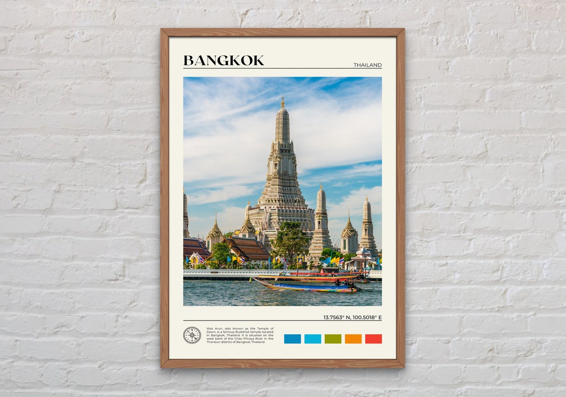 Real Photo Bangkok Print Bangkok Wall Art Bangkok Poster Bangkok Photo Bangkok Poster Print Bangkok Wall Decor Thailand Print