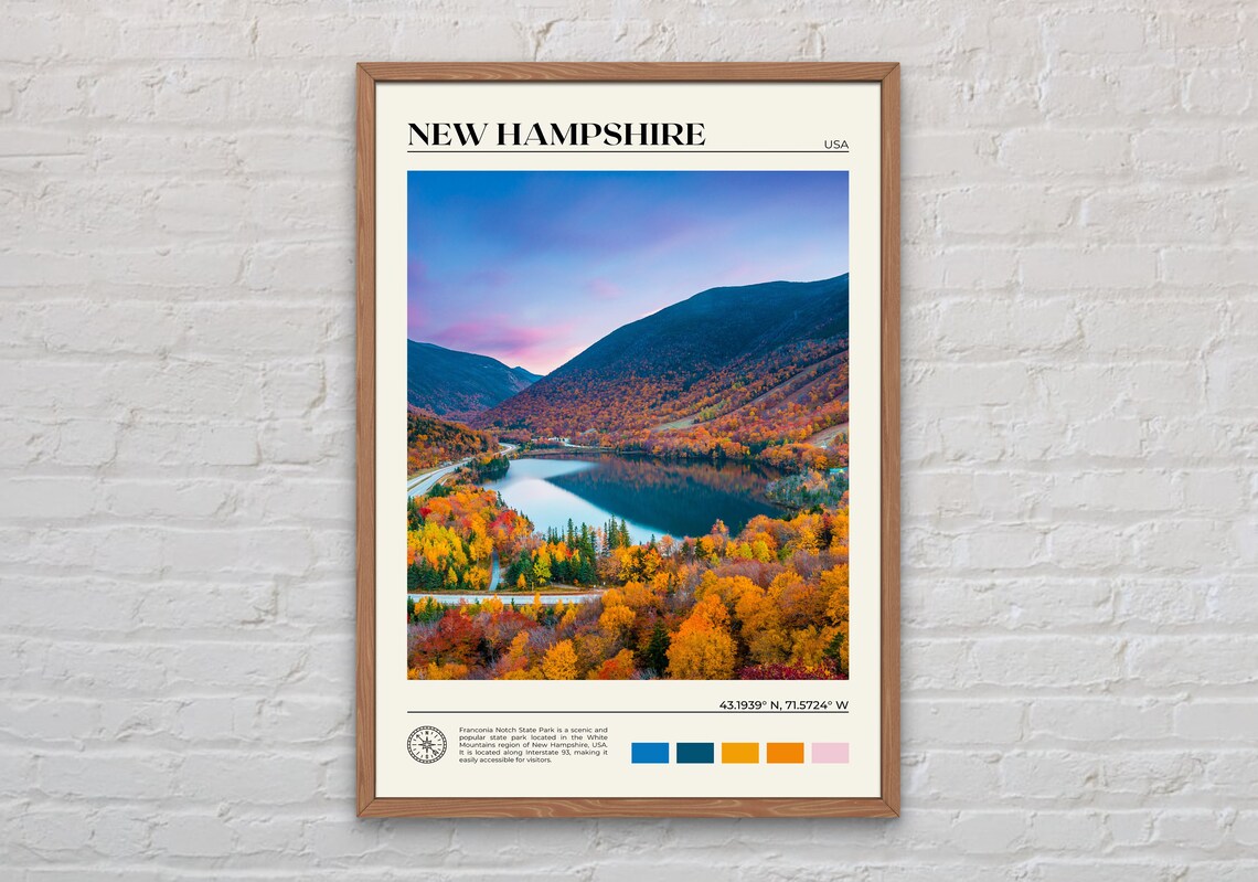 New Hampshire Travel Photo Poster Print