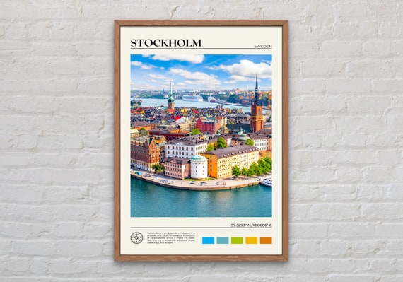 Stockholm Photo Print, Sweden Travel Poster