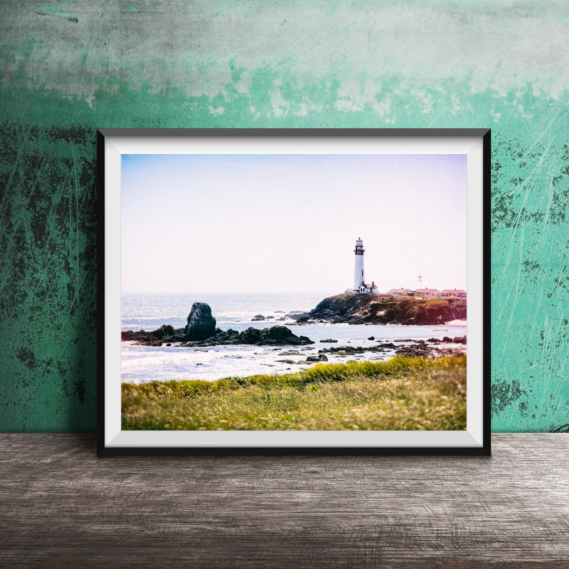 Pigeon Point Lighthouse California Rocky Coast Ocean View Art Poster