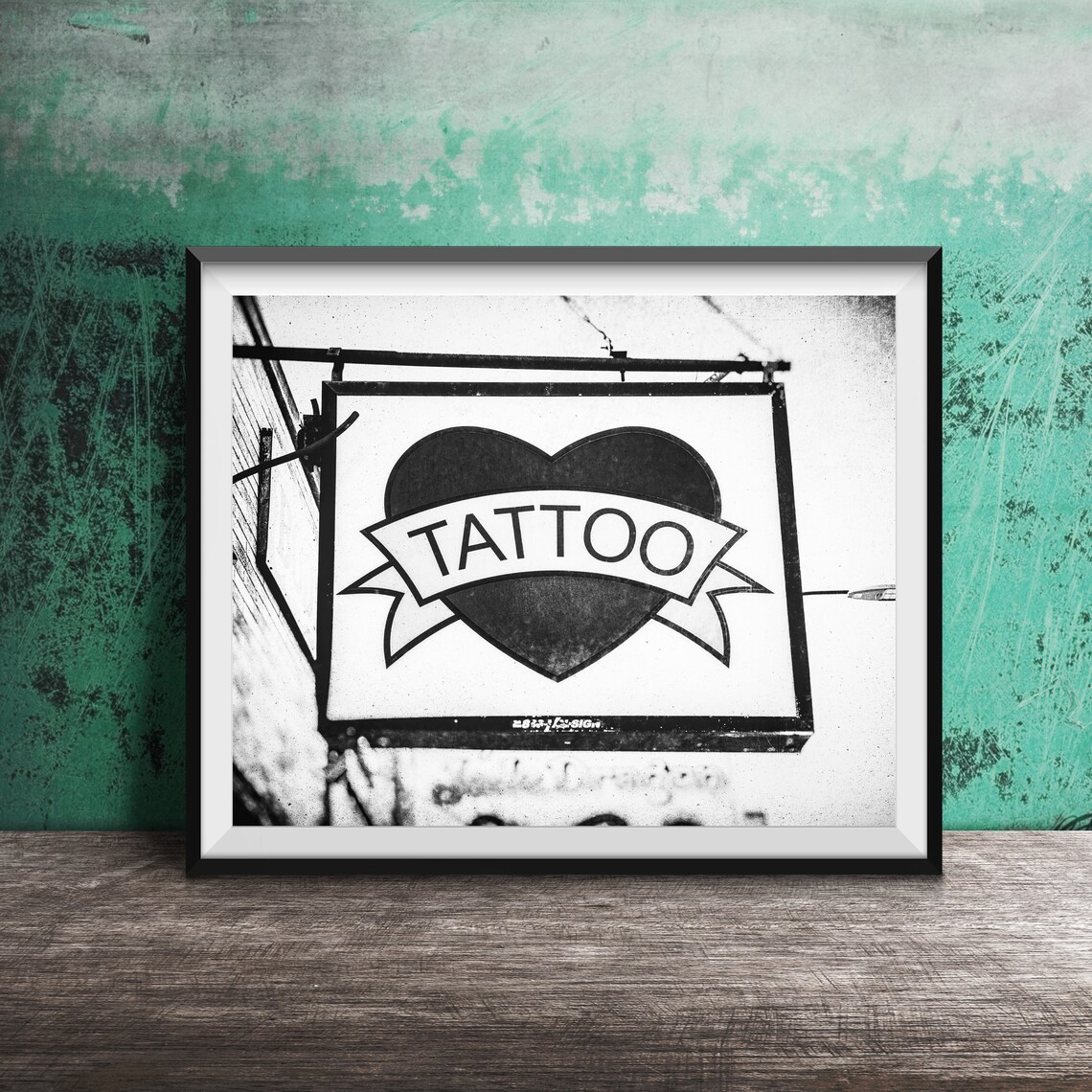 Heart Tattoo Vintage Sign Photography Art Print - Image 2