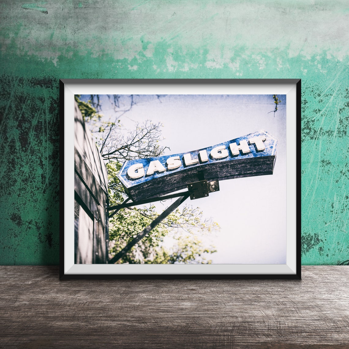 Gaslight Channel Letter Blade Sign Lincoln Park Chicago Poster