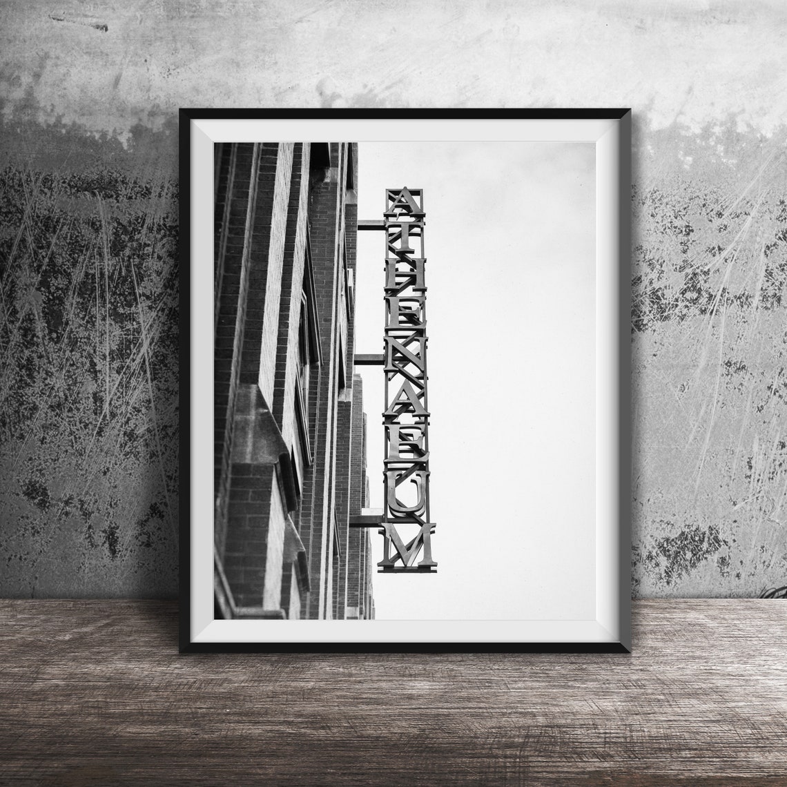 Athenaeum Theater Red Vertical Letters Sign Lakeview Chicago Poster - Image 2