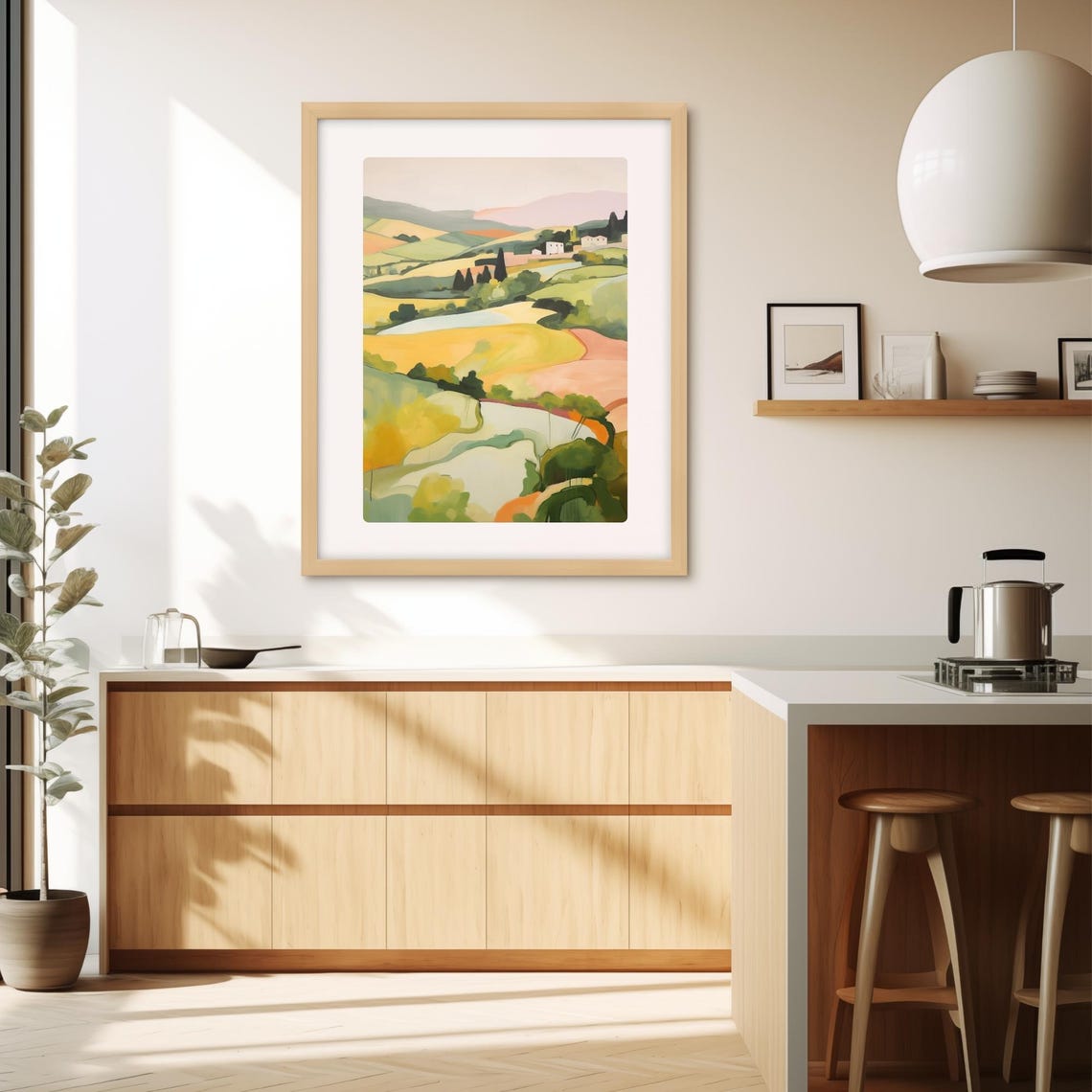 Tuscan Rolling Hills Cypress Trees Villa Golden Countryside Poster - Image 4