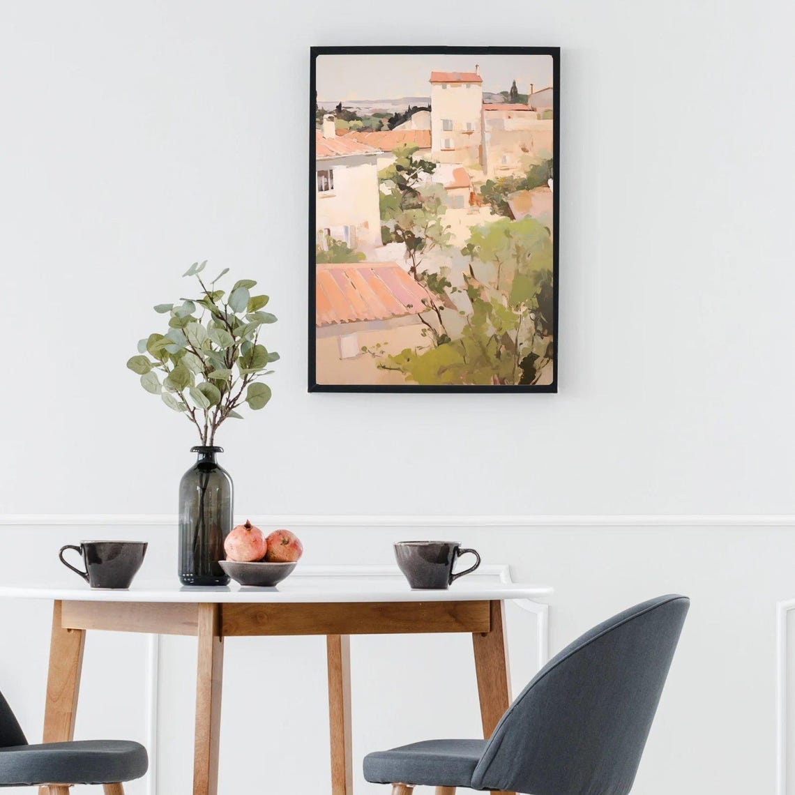 France Art Print French Village Painting South Of Landscape Provence Travel Poster Giclee - Image 3