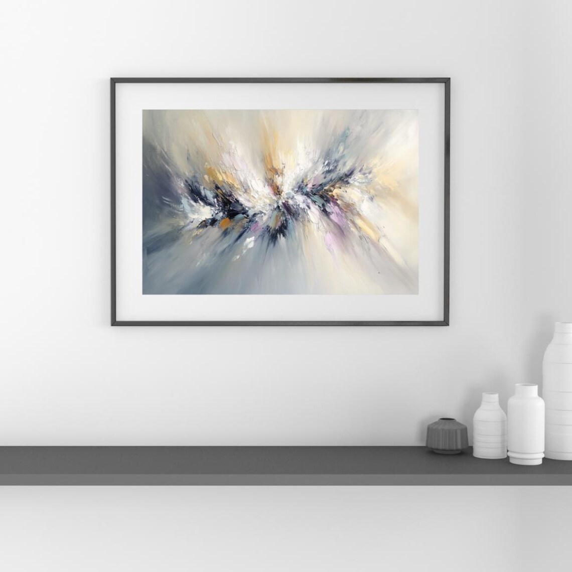Whispers Of Light Neutral Abstract Floral Art Print - Image 4