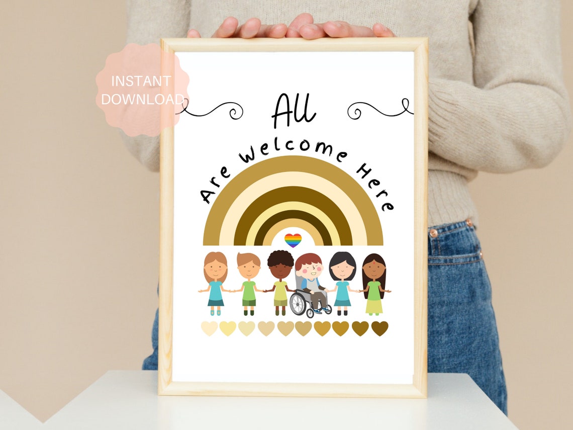 Neutral Boho Rainbow Nursery Minimalist Modern Earth Tone Poster - Image 3