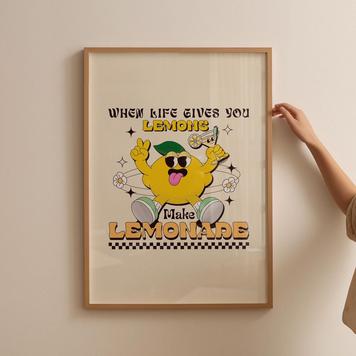 When Life Gives You Lemons Make Lemonade Retro Character Poster - Image 3