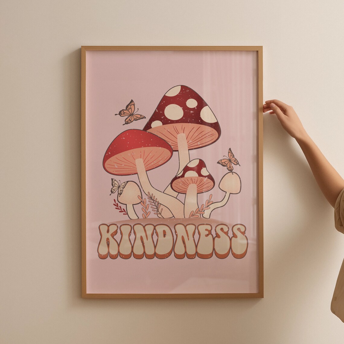 Kindness Retro Quote Art Print, Wall Decor - Image 4