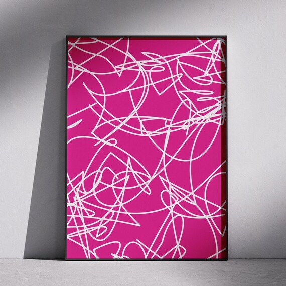 Color Noise Abstract Art Print Electric Lines