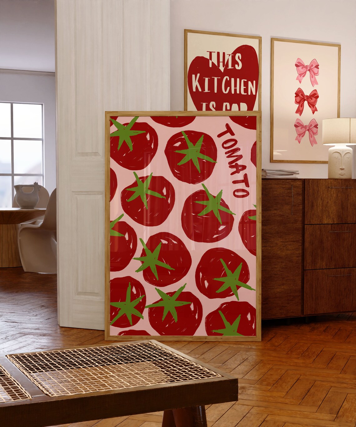 Tomato Poster Retro Food Art Print for Kitchen - Image 3